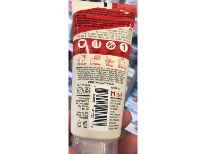 Curlsmith Hair Makeup Temporary Color Styling Gel, Ruby, 3 fl oz