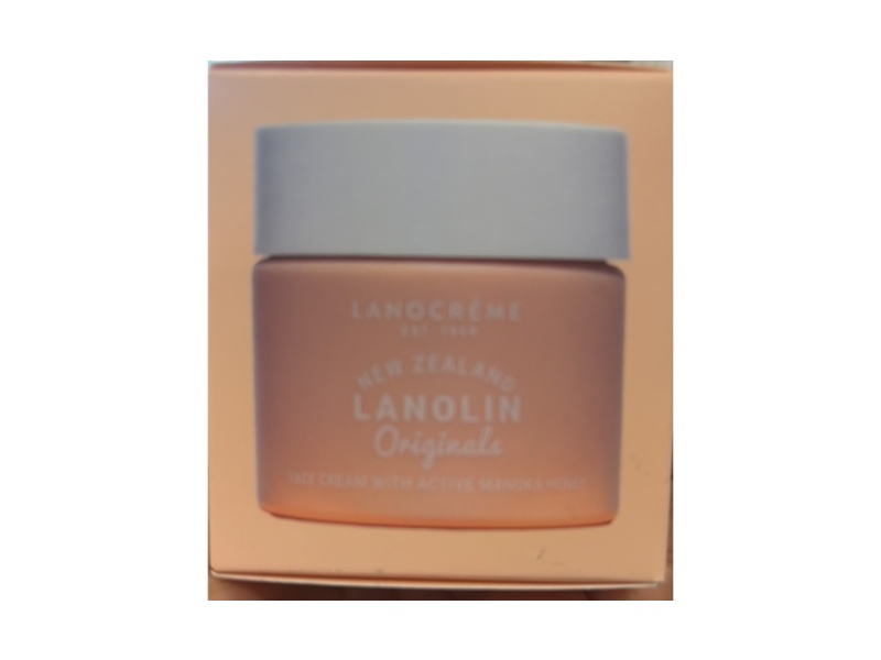 Lanocreme New Zealand Lanolin Originals Face Cream, Active Manuka Honey, 3½ oz/100g, Pack Of 3