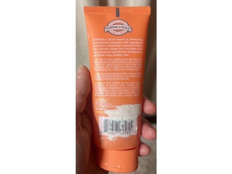 Formula 10.0.6 Get Your Glow On Skin-Brightening Peel Mask, Papaya + Citrus, 3.4 fl oz/100 mL