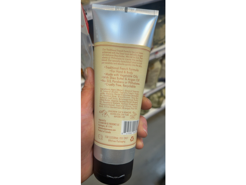 A La Maison Orange Bergamot Hand & Body Lotion, Shea Butter & Argan Oil, 8 fl oz/240 mL