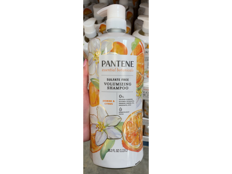 Pantene Volumizing Shampoo, Jasmine & Citrus, 38.2 fl oz/1.13 L