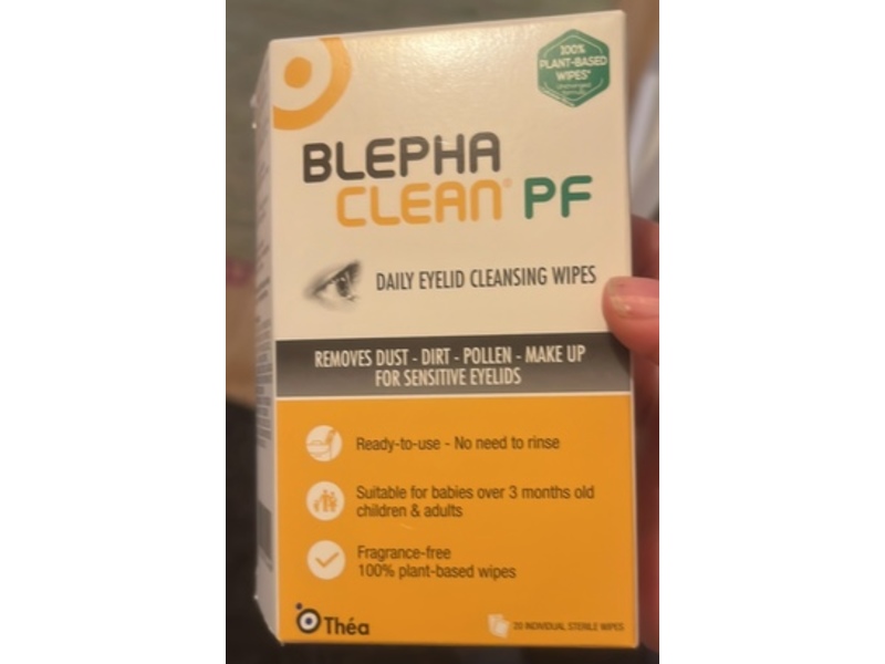 Blephaclean Pf Daily Eyelid Cleansing Wipes, 20 Count
