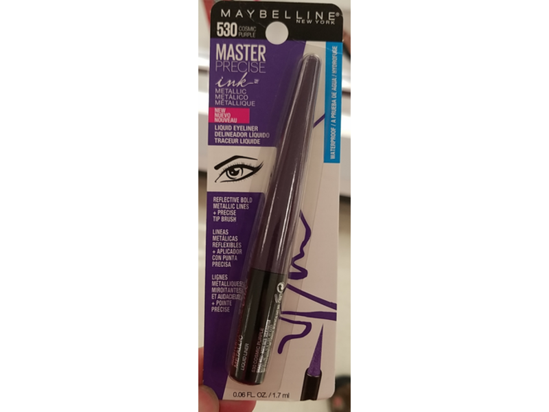 Maybelline New York Master Precise Ink Metallic Liquid Liner, Cosmic Purple, 0.06 fl oz/1.7 mL
