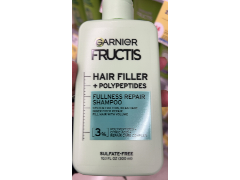 Garnier Fructis Hair Filler Fullness Repair Shampoo, 10.1 fl oz/300 mL