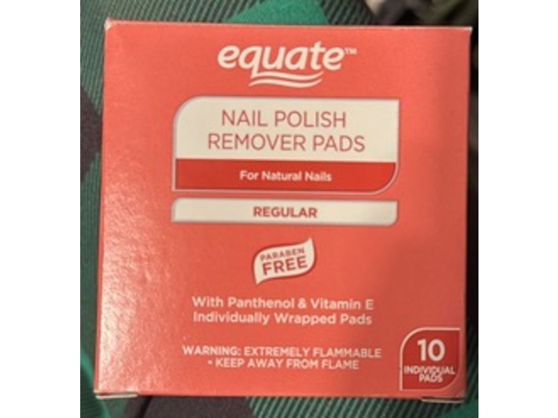 Equate Nail Polish Remover Pads, 10 Count