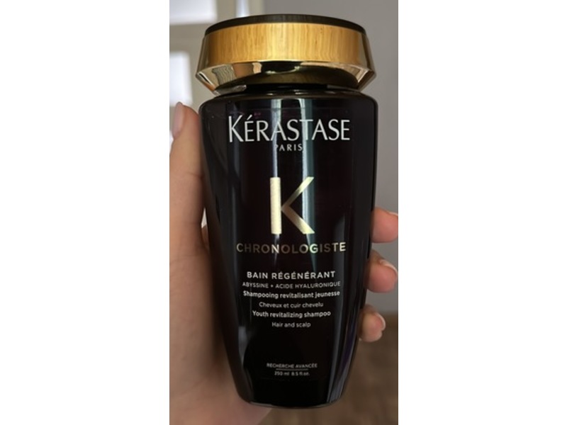 Kerastase Paris Chronologiste Hair & Scalp Essential Revitalizing Shampoo, Abyssine + Hyaluronic Acid, 8.5 fl oz/250 mL