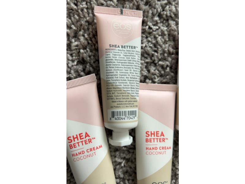 Eos Shea Better Hand Cream, Coconut, 1 fl oz/30 mL