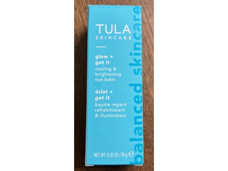 Tula Skincare Cooling & Brightening Eye Balm, Glow + Get It, 0.35 oz/10 g