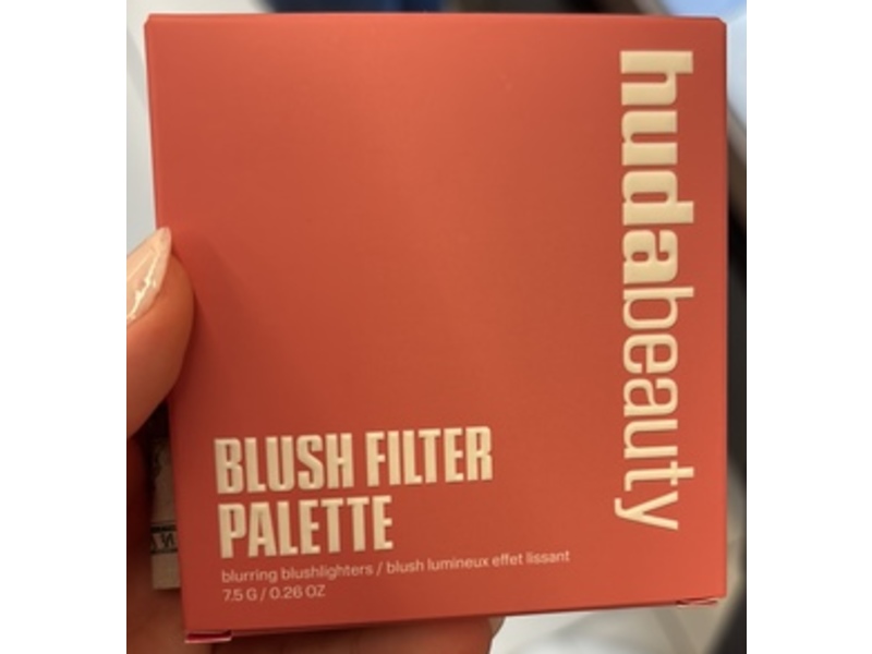 Huda Beauty Blush Filter Blurring Blushlighters Palette, Rose Berry, 0.26 oz/7.5 g