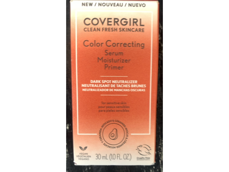 CoverGirl Color Correcting Serum + Moisturizer + Primer, Deep, 1.0 fl oz/30 mL