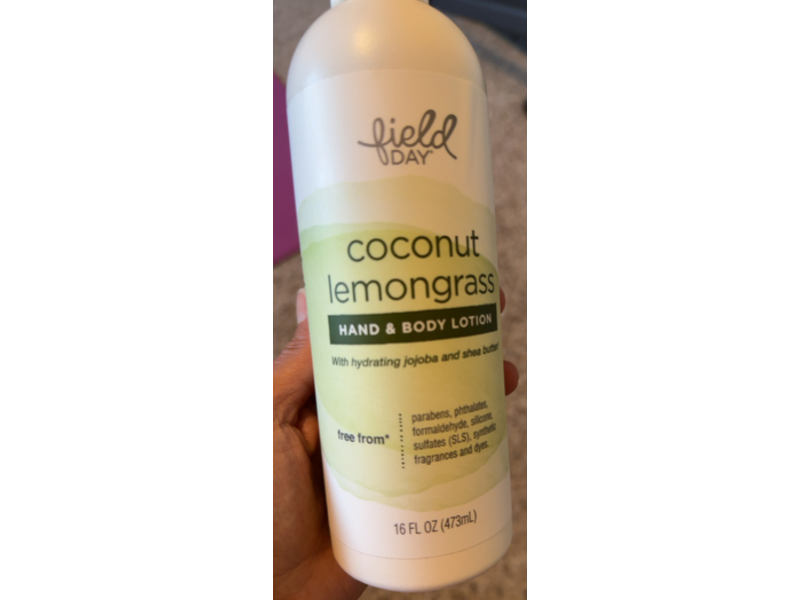 Field Day Hand & Body Lotion, Coconut Lemongrass, 16 fl oz/473 mL
