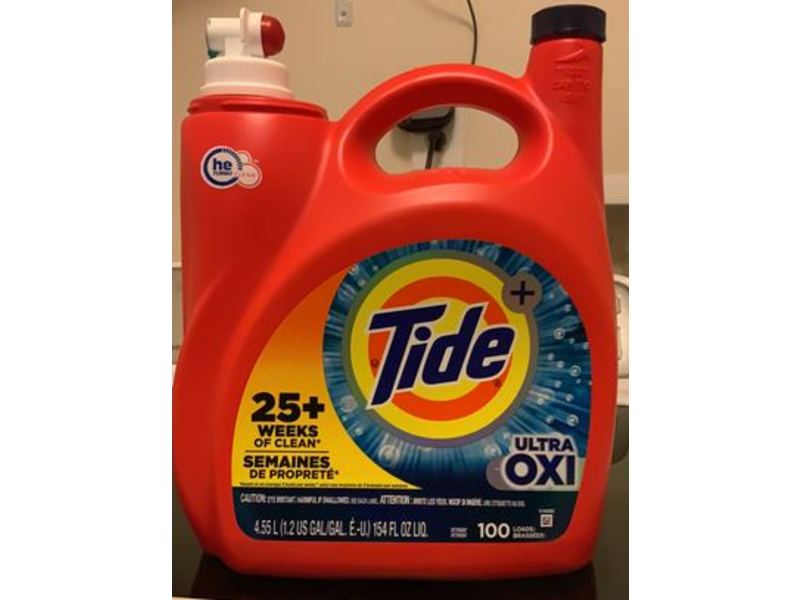Tide + Ultra Oxl Detergent, 100 Loads, 154 fl oz/4.55 L