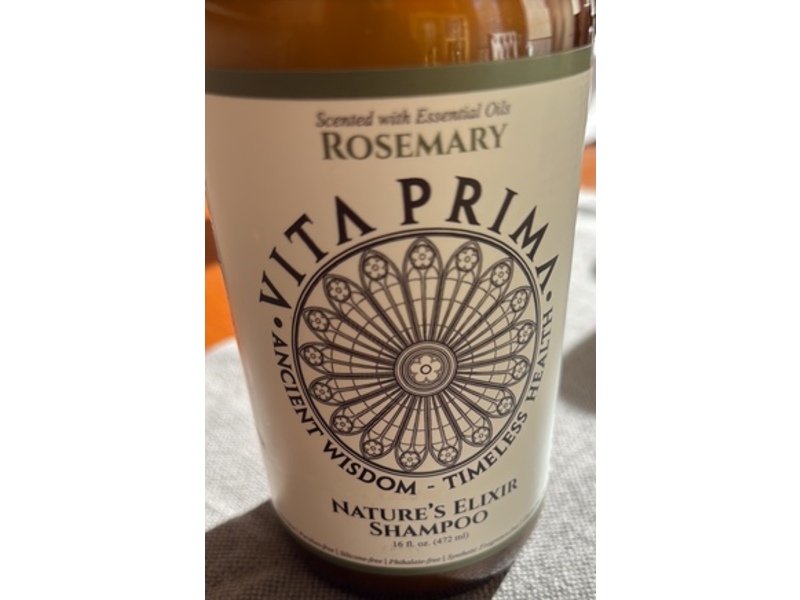 Vita Prima Nature's Elixir Shampoo, Rosemary, 16 fl oz/472 mL