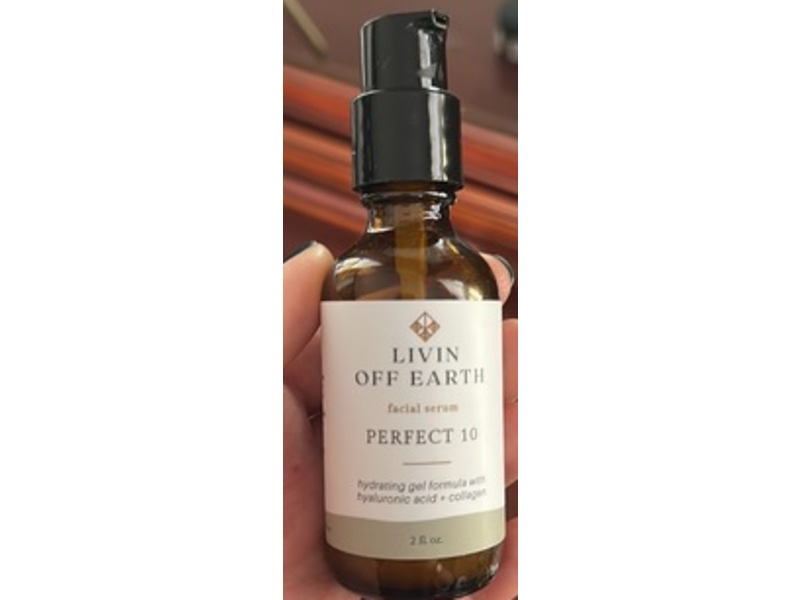 Livin Off Earth Perfect 10 Facial Serum, Hyaluronic Acid+Collagen, 2 fl oz