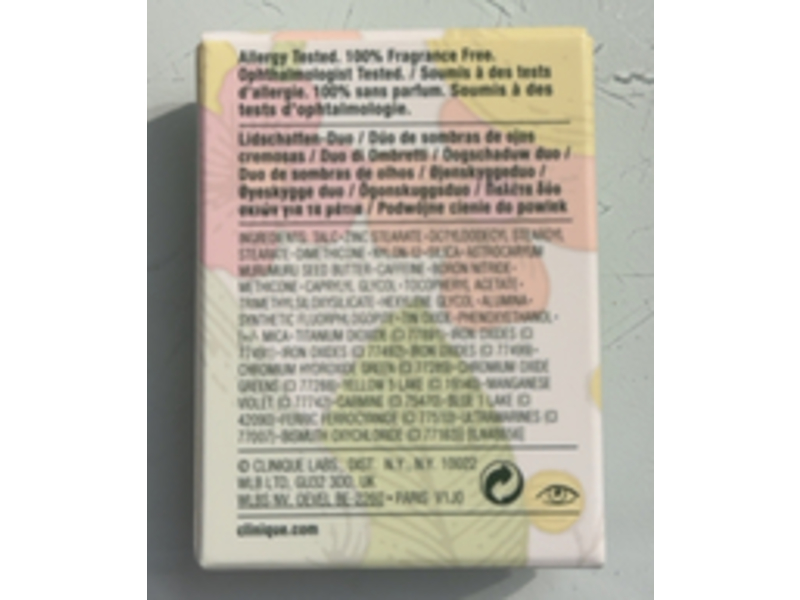 Clinique All About Shadow Duo, 17 Seashell Pink, 0.7 oz/2.2 g