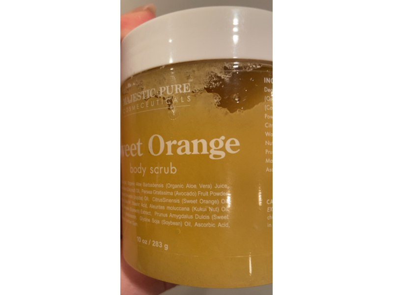 Majestic Pure Body Scrub, Sweet Orange, 10 oz/283 g