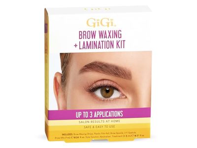 Gigi Eyebrow Waxing & Brow Lamination Kit, 0.17 fl oz/5 mL