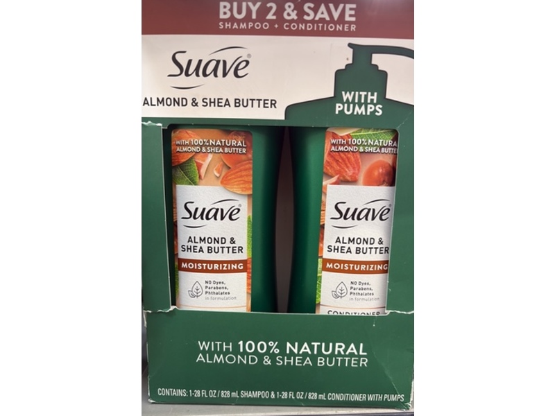 Suave Moisturizing Shampoo And Conditioner Set, Almond & Shea Butter