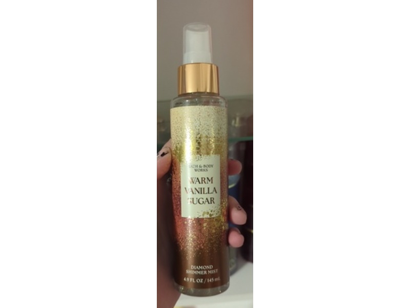 Bath & Body Works Daimond Shimmer Mist, Warm Vanilla Sugar, 4.9 fl oz/145 mL