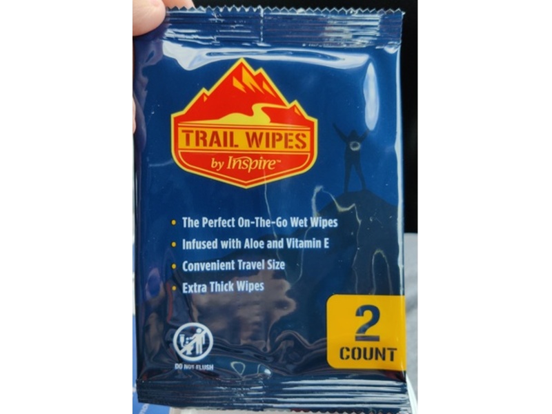 Inspire Trail Wipes, Aloe And Vitamin E, 2 Count