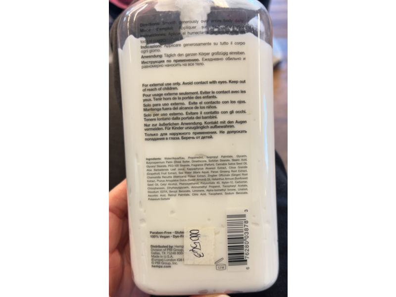 Hempz Herbal Body Moisturizer Lotion, Pink Pomelo & Himalayan Sea Salt, 21 fl oz/621 mL