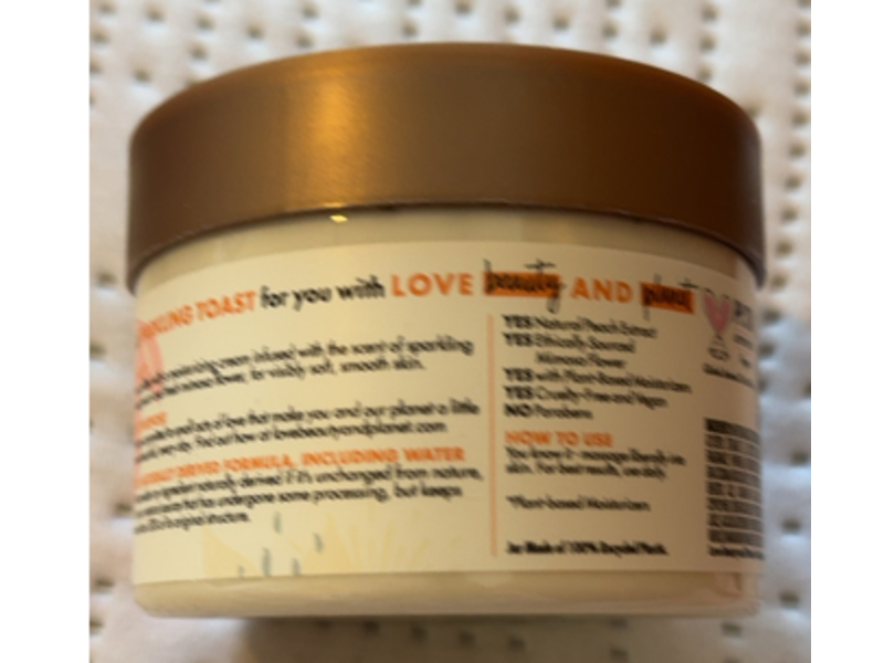 Beloved Body Cream, Peach Prosecco & Mimosa Flower, 10 oz