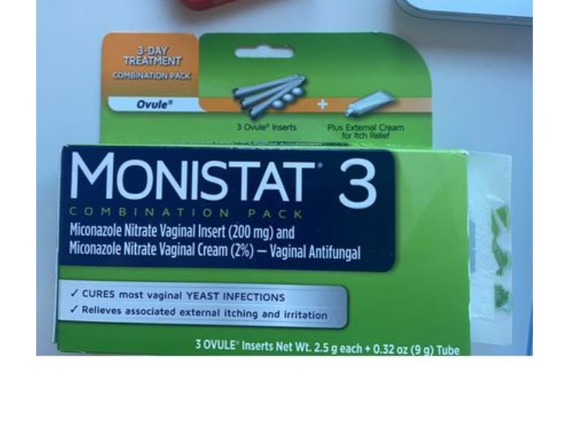 Monistat 3-Day Treatment Combination Pack, 2.5 g each + 9 g Tube