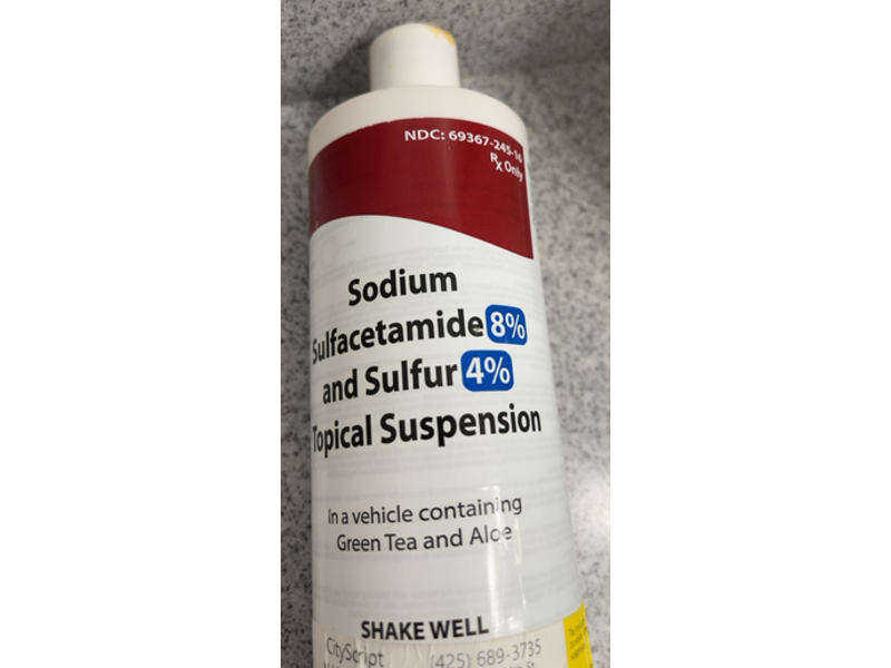 Sodium Sulfacetamide 8% and Sulphur 4% Topical Suspension, 16 fl oz/473 ml, Westminster Pharmaceuticals (Rx)