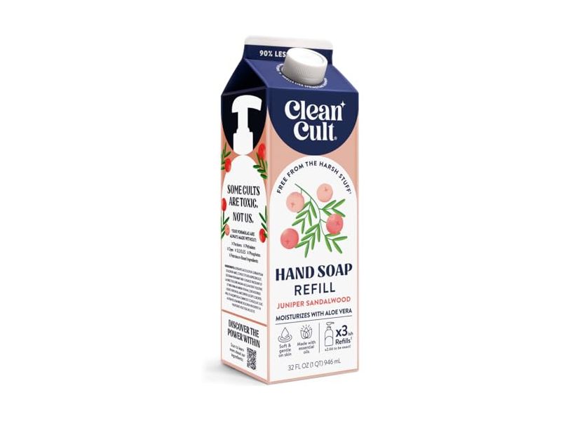 Cleancult Liquid Hand Soap Refill, Juniper Sandalwood, 32 fl oz/946 mL