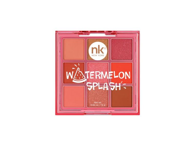 Nicka K New York Makeup Pop Neon Nine Color Shadow Palette, Watermelon Splash, 0.28 oz/8 g