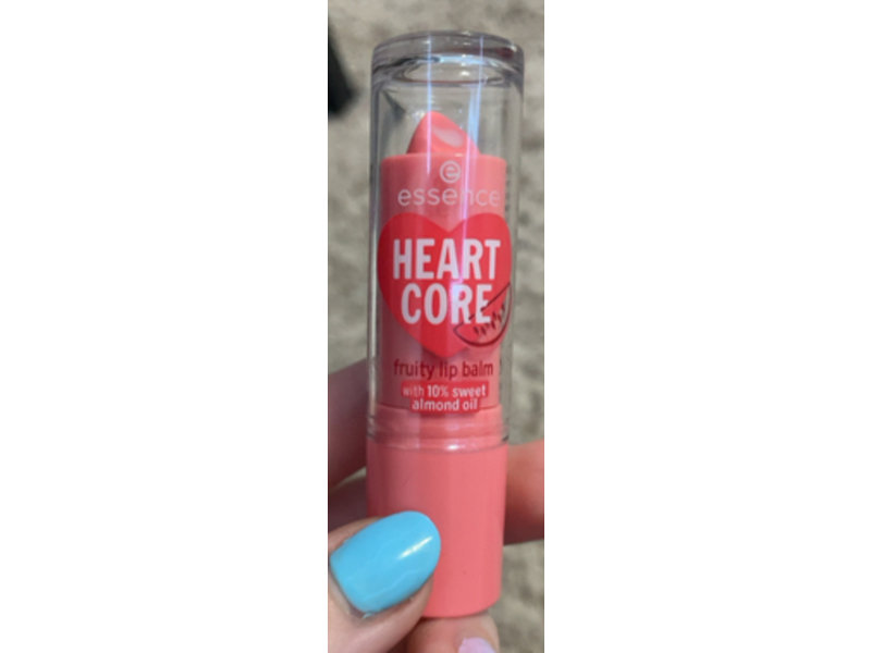 Essence Heart Core Fruity Lip Balm, 03 Wild Watermelon, 0.1 oz/3 g