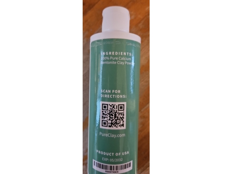 Pure Clay Baby Soothing & Gentle Pure Bentonite Clay Baby Powder, 8 oz/225 g
