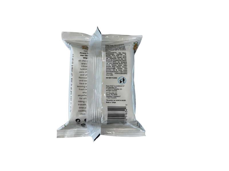 Power Stick Coastal Garden Deodorant Wipes, Orange Blossom, Rose Petals & Golden Musk, 30 Count