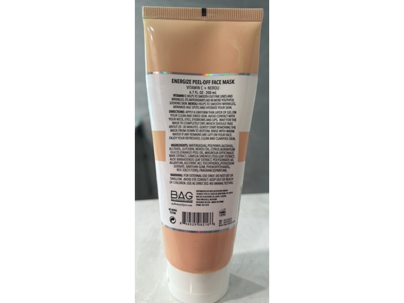 My Beauty Spot Energize Peel-Off Face Mask, Vitamin C + Neroli, 6.7 fl oz/200 mL