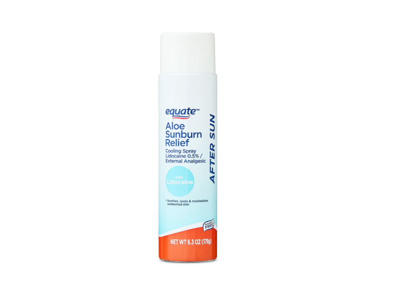 Equate After Sun Aloe Sunburn Relief, Lidocaine, 6.3 oz/178 g