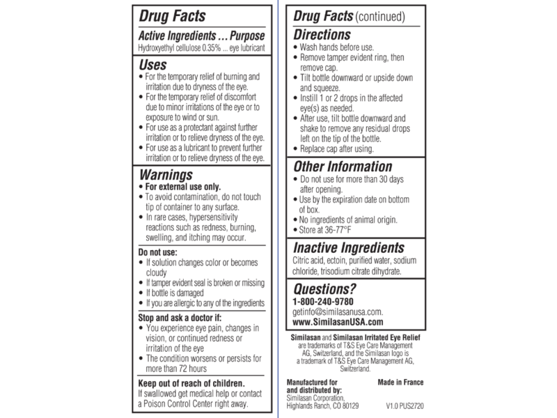 Similasan Irritated Eye Relief Drops, 0.33 fl oz/10 mL