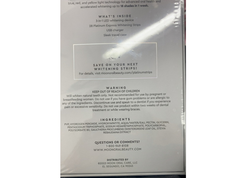 Moon Platinum Pro Glow Teeth Whitening Device
