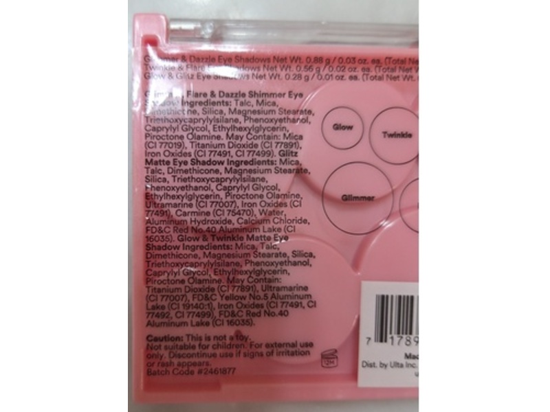 Ulta Beauty Eye Shadow Palette, Sweet And Shimmer