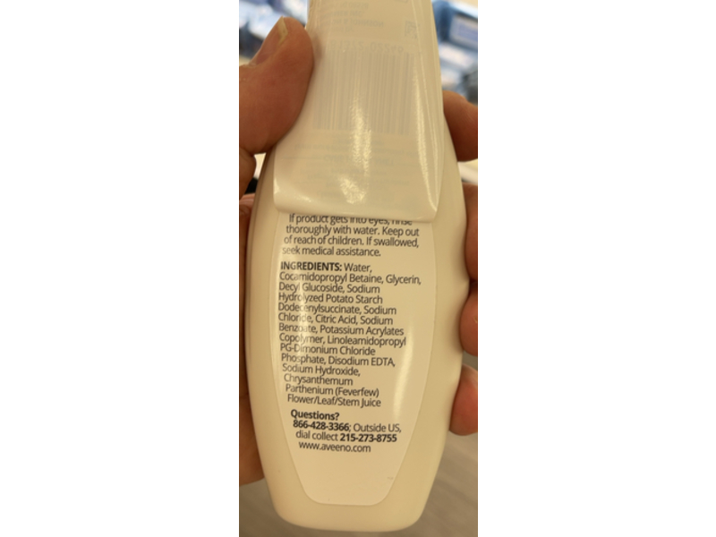 Aveeno Redness Relief Foaming Cleanser, Calm + Restore, 6.0 fl oz/180 mL