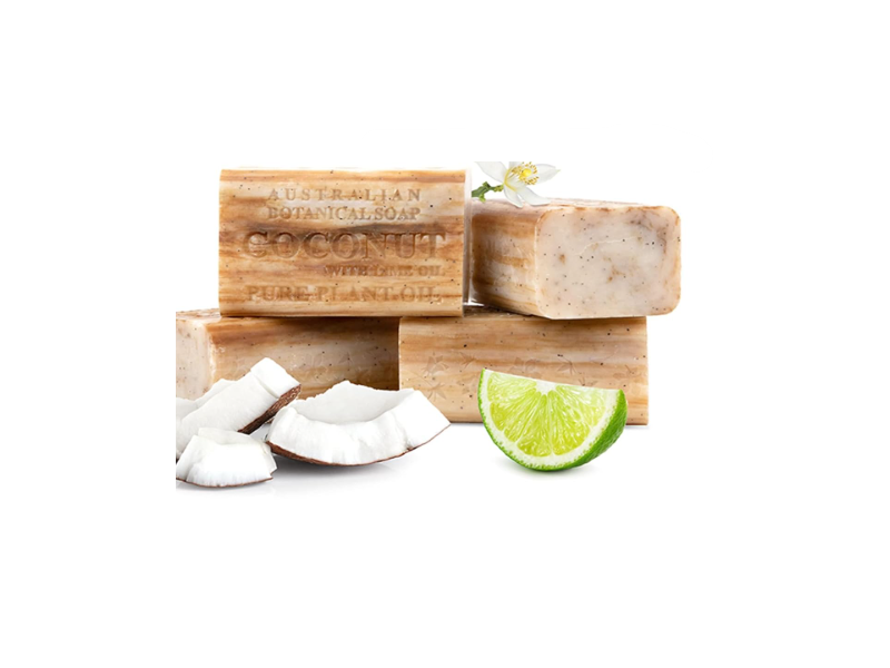 Australian Botanical Bar Soap, Coconut & Lime Oil, 6.6 oz/197 g, Pack Of 4