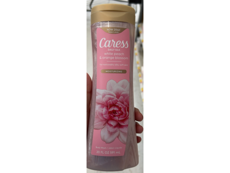 Caress Moisturizing Body Wash, White Peach & Orange Blossom, 20 fl oz/591 mL