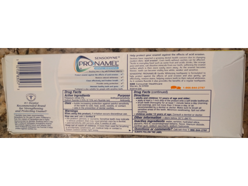 Sensodyne Pronamel Gentle Whitening Toothpaste, 8 oz/226 g