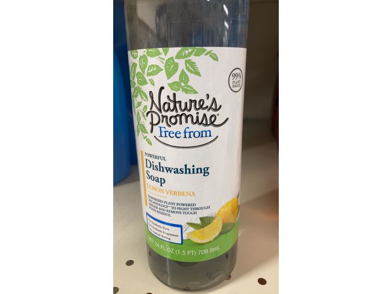 Nature's Promise Powerful Dishwashing Soap, Lemon Verbena, 24 fl oz/709.8 mL