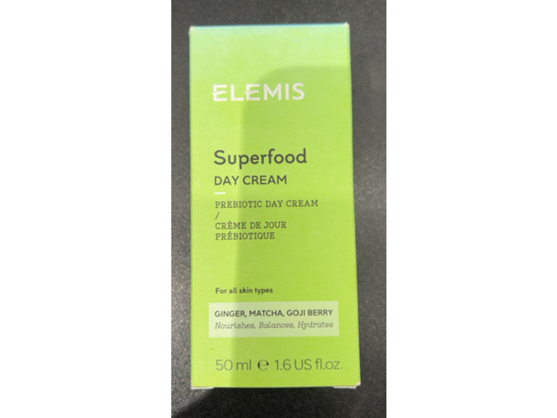 Elemis Superfood Prebiotic Day Cream, Ginger, Matcha & Goji Berry, 1.6 fl oz/50 mL
