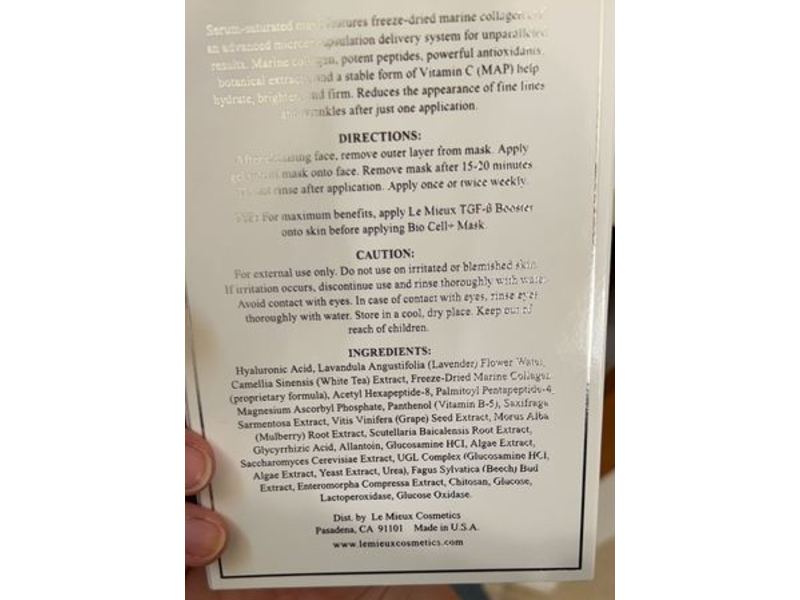 Le Mieux Bio Cell + Mask, Brighten & Clarify, 4 Count