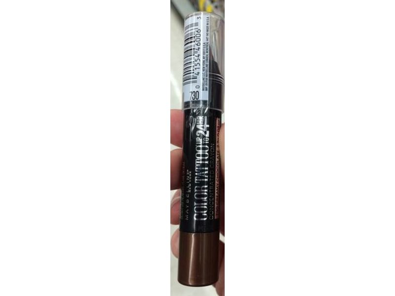 Maybelline Color Tattoo Concentrated Crayon Eye Color, 730 Creamy Chocolate, 0.08 oz/2.2 g