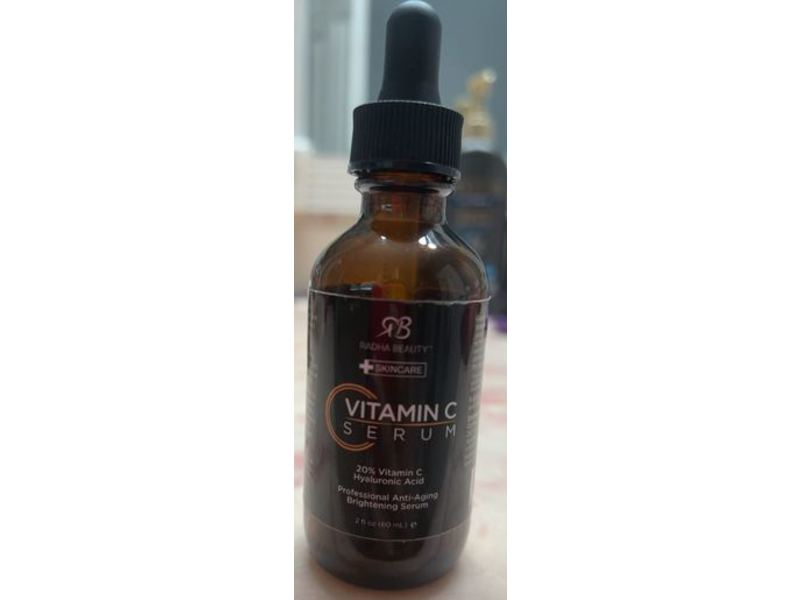 Radha Beauty Anti-Aging Brightening Serum, Vitamin C, 2 fl oz/60 mL