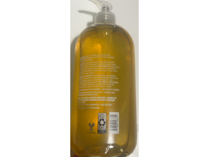 Ulta Beauty Hand Wash, Fresh Lemon Citron Frais, 24 fl oz/709 mL