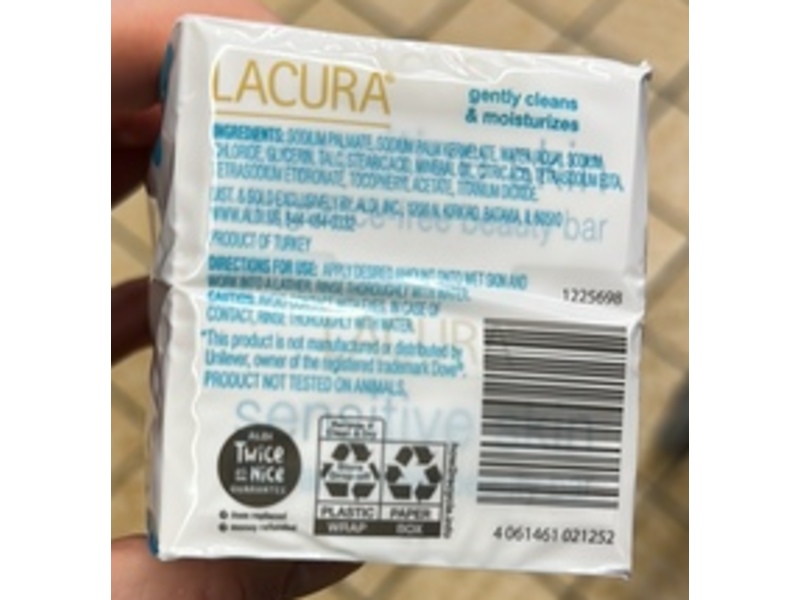 Lacura Sensitive Skin Beauty Bar, 4 oz/113 g, 2 Count