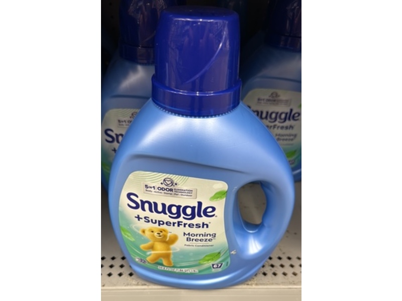 Snuggle +SuperFresh Liquid Fabric Conditioner, Morning Breeze, 67 Loads, 59.8 fl oz/1.76 L